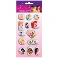 13-delni set 3D holografskih nalepk Disney: Disney princeske