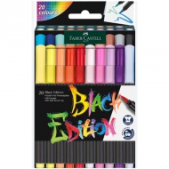 20-delni set barvnih flomastrov Faber-Castell: Black Edition