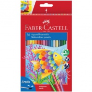 36-delni set akvarelnih barvnih svinčnikov s čopičem Faber-Castell