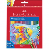 48-delni set akvarelnih barvnih svinčnikov s čopičem Faber-Castell