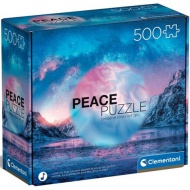 500-delna sestavljanka Peace Puzzle: Svetlo modro - Clementoni