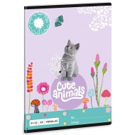 Ars Una: Cute Animals - Kitten črtasti zvezek A/5