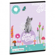 Ars Una: Cute Animals - Kitten zvezek s kvadratki A/5