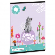 Ars Una: Cute Animals - Kitten zvezek z linijami za 2. razred A/5