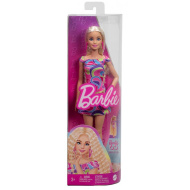 Barbie: Fashionista stil dojenček v živahni, večbarvni oblekici - Mattel