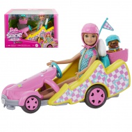 Barbie: Stacie na pomoč - Go-kart komplet s psičkom - Mattel