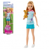 Barbie: Stacie na pomoč - Punčka s svetlo rjavimi lasmi in kužkom - Mattel