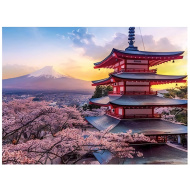 Diamantna sestavljanka: Japonska pagoda diamantni slikarski set 30x40cm