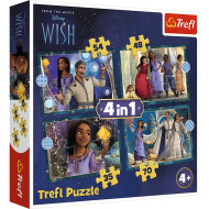 Disney+Wish: Želja 4 v 1 sestavljanka - Trefl