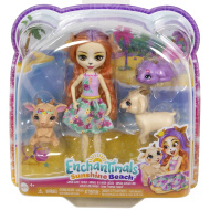 Enchantimals: Sunshine Beach Colita Goat in njena družina figurice set - Mattel