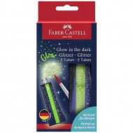 Faber-Castell: Svetleč lepilo z bleščicami, ki sveti v temi, 2x12ml