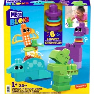 Fisher-Price: Dino gradbeni komplet igrač 24 kosov - Mega Bloks