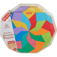 Fisher-Price: Wood Fa mandala barvna sestavljanka - Mattel