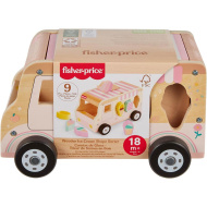 Fisher-Price: Wood Leseni Sladoledni Voziček za Razvrščanje Oblik - Mattel