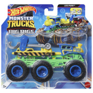 Hot Wheels Monster Trucks: Big Rigs Loco Punk šestkolesni tovornjak 1:64 - Mattel