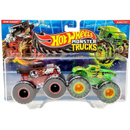 Hot Wheels Monster Trucks Bone Shaker proti Gunkster dvojni paket vozil - Mattel