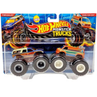 Hot Wheels Monster Trucks Town Hauler proti Dodge RAM Van dvojni paket vozil - Mattel