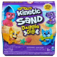 Kinetic Sand: Doggie Dig set za modeliranje peska s 170g presenečenja figurico - Spin Master