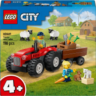 LEGO® City: Rdeči traktor, prikolica in ovce (60461)