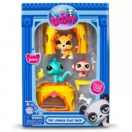 Littlest Pet Shop: 3-delni komplet figuric, serija 1 - Džungla