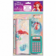 Luna: Disney Princeske - Ariel pisarniški set s kalkulatorjem, 6-delni paket