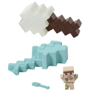 Minecraft: Razkrijte minifiguro železnega golem v obliki belega meča - Mattel