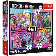 Monster High: Elektrizirajoč dan 4 v 1 sestavljanka - Trefl