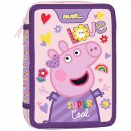 Must: Peppa Pig dvonadstropni napolnjeni peresnica 15x21x5cm