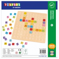 PlayBox: ABC barvna lesena izobraževalna igra 25x25cm