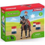 Schleich: Farm World - Tekmovanje s sodom s kavbojko igralni set (42576)