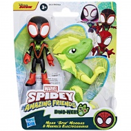 Spidey in njegovi neverjetni prijatelji - Miles Morales in Elektrosaurus Dino-Mreža Akcijska figura Set - Hasbro