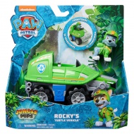 Tačke na patrulji: Jungle Pups Rocky minifigura s tovornjakom želve - Spin Master