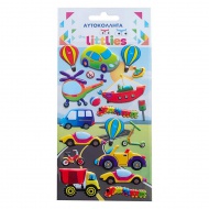 The Littlies: Barvna vozila 3D puffy nalepka set 10x22cm paket