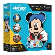 Wood Craft Junior: Disney Mickey miška svet lesena sestavljanka 50 kosov - Trefl