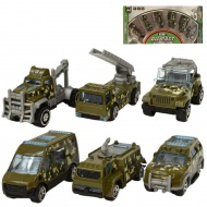 Army Die-Cast: 6-delni set vojaških avtomobilčkov