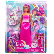 Barbie® Fairytale: Spremenljiva lutka sirena 2023 z dodatki - Mattel