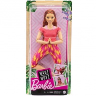 Barbie: Prožna joga lutka z rdečimi lasmi v rdeči majčki – Mattel