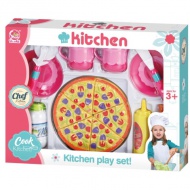 Cook Kitchen: Pizza dopolnilni set k igralnim kuhinjam z jedilnim priborom