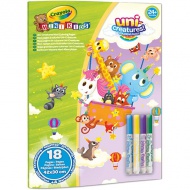 Crayola: MiniKids Čarobne živali Velikanski set za barvanje s 4 flomastri