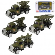 Die-Cast: Vojaški avtomobilček v več različicah s pogonom na vztrajnik 1/55