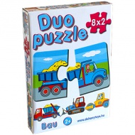 DUO Sestavljanka z delovnimi stroji - D-Toys