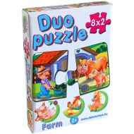 DUO Sestavljanka z živalmi s kmetije - D-Toys