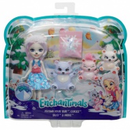 Enchantimals: Pristina Polar Bear &amp; Glacier Igralni komplet z majhnimi živalmi - Mattel