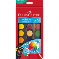 Faber-Castell: 21-delni set vodenih barvic s koluti 30 mm