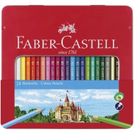 Faber-Castell: 24-delni komplet barvnih svinčnikov v kovinski škatlici