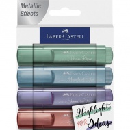 Faber-Castell: 4-delni set označevalcev teksta 1546 kovinskih barv