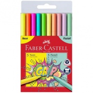 Faber-Castell: Grip 5+5-delni komplet flomastrov v neon in pastelnih barvah