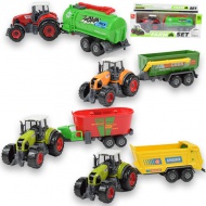 Farm Set: Kmetijski traktor s prikolico v štirih različicah 22 cm