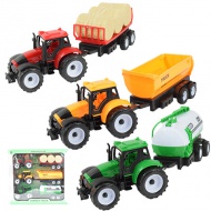 Farmer Truck: Tridelni kmetijski traktorski set s prikolico 28 cm