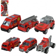 Fire Rescue: 6-delni set gasilskih avtomobilčkov 1/64